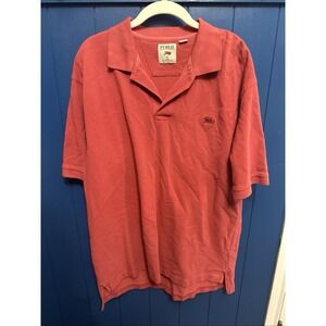 Perlis Pique Polo Shirt Men Large Red Peruvian Cotton Crawfish Logo New Orleans